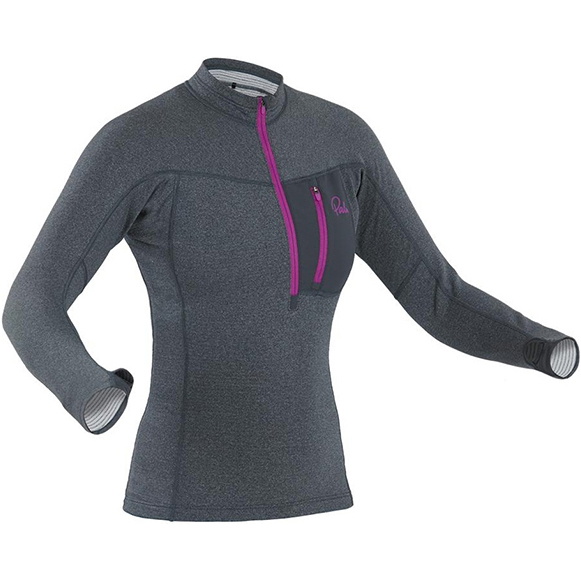 2026 Palm Womens Tsangpo Zipped Thermal Top Jet Grey 11748